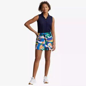 NWT RLX RALPH LAUREN Aim Printed Riviera Abstract W Golf‎ 3/15 Skort Size XS